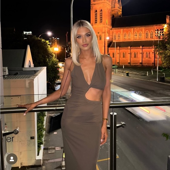 Zara dress cut out midi maxi fitted wedding party coctail - Picture 7 of 14